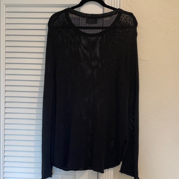 Wooden Ships Black Knit Top with Gray Star - Picture 8 of 11